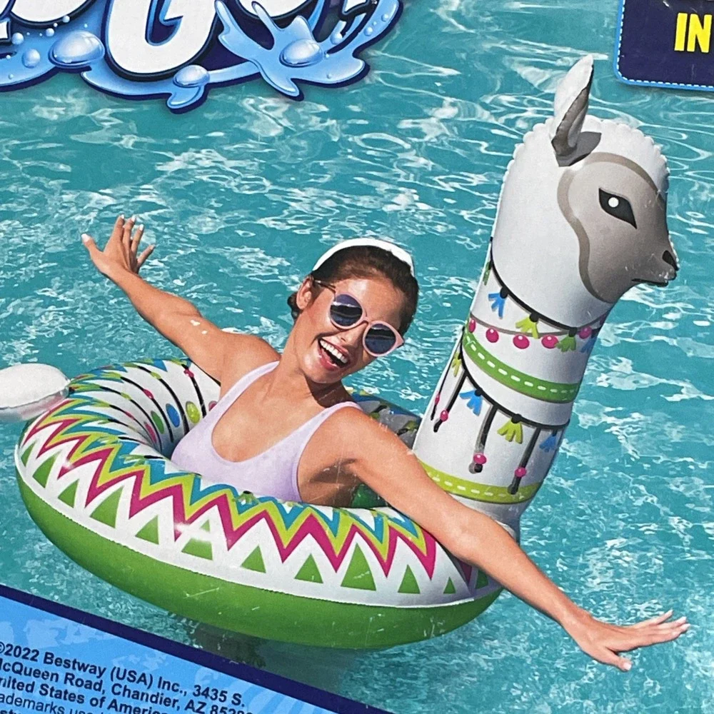 H2O GO! Alpaca‎ Swim Ring 41 in x 31.5 in x 35.5 in pool float NIB
